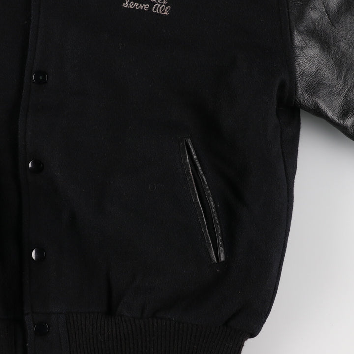 Hard Rock Cafe NEW ORLEANS Leather Wool Sleeve Stadium Jacket Award Jacket Varsity Jacket Men's XL /eaa385984