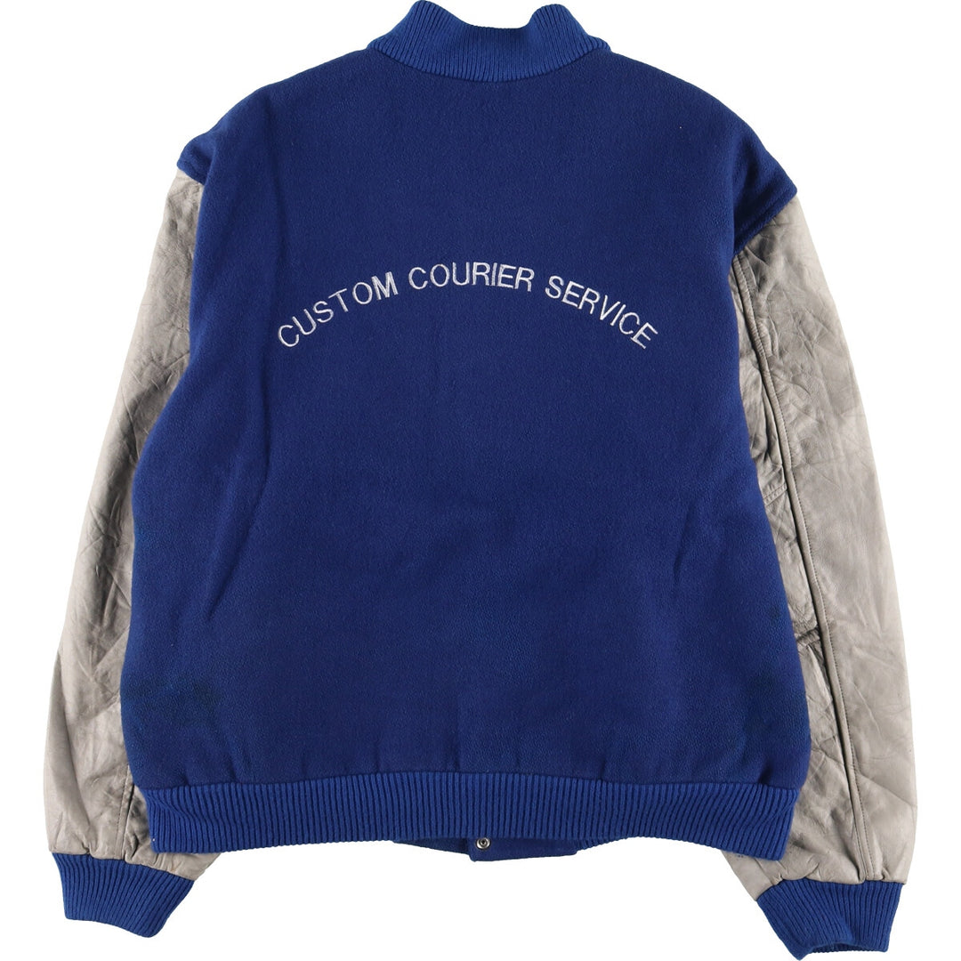 00'S C and L Sleeve Leather Wool Varsity Jacket Award Jacket Varsity Jacket Made in USA Men's XL /eaa386024