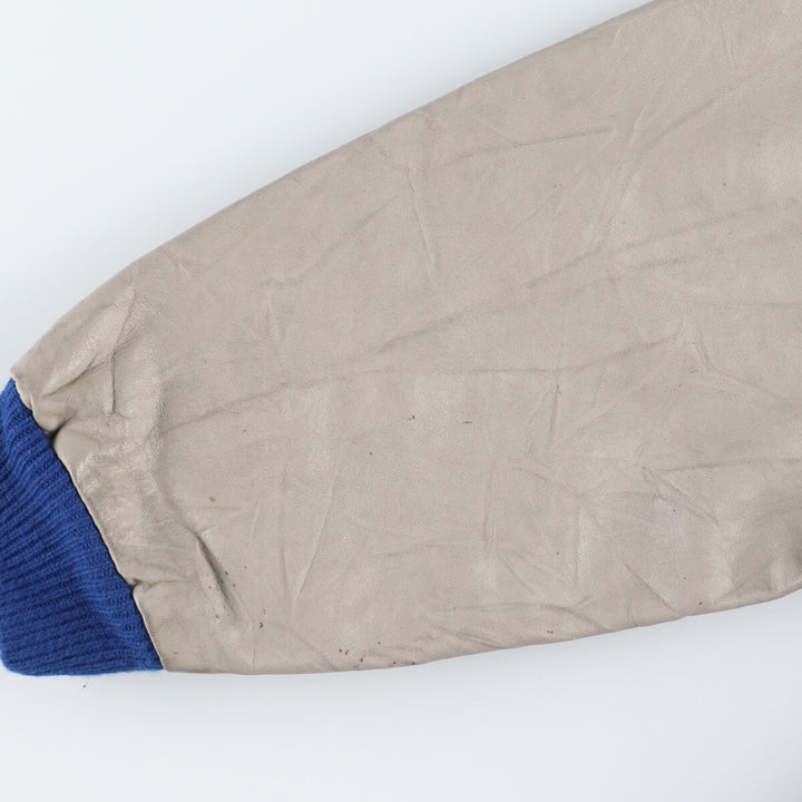 00'S C and L Sleeve Leather Wool Varsity Jacket Award Jacket Varsity Jacket Made in USA Men's XL /eaa386024