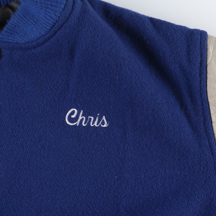 00'S C and L Sleeve Leather Wool Varsity Jacket Award Jacket Varsity Jacket Made in USA Men's XL /eaa386024