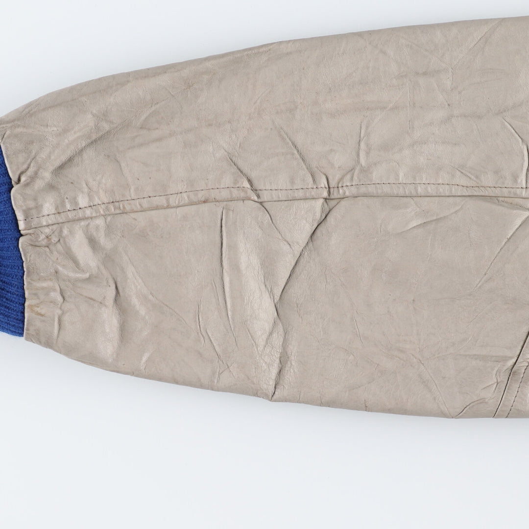 00'S C and L Sleeve Leather Wool Varsity Jacket Award Jacket Varsity Jacket Made in USA Men's XL /eaa386024