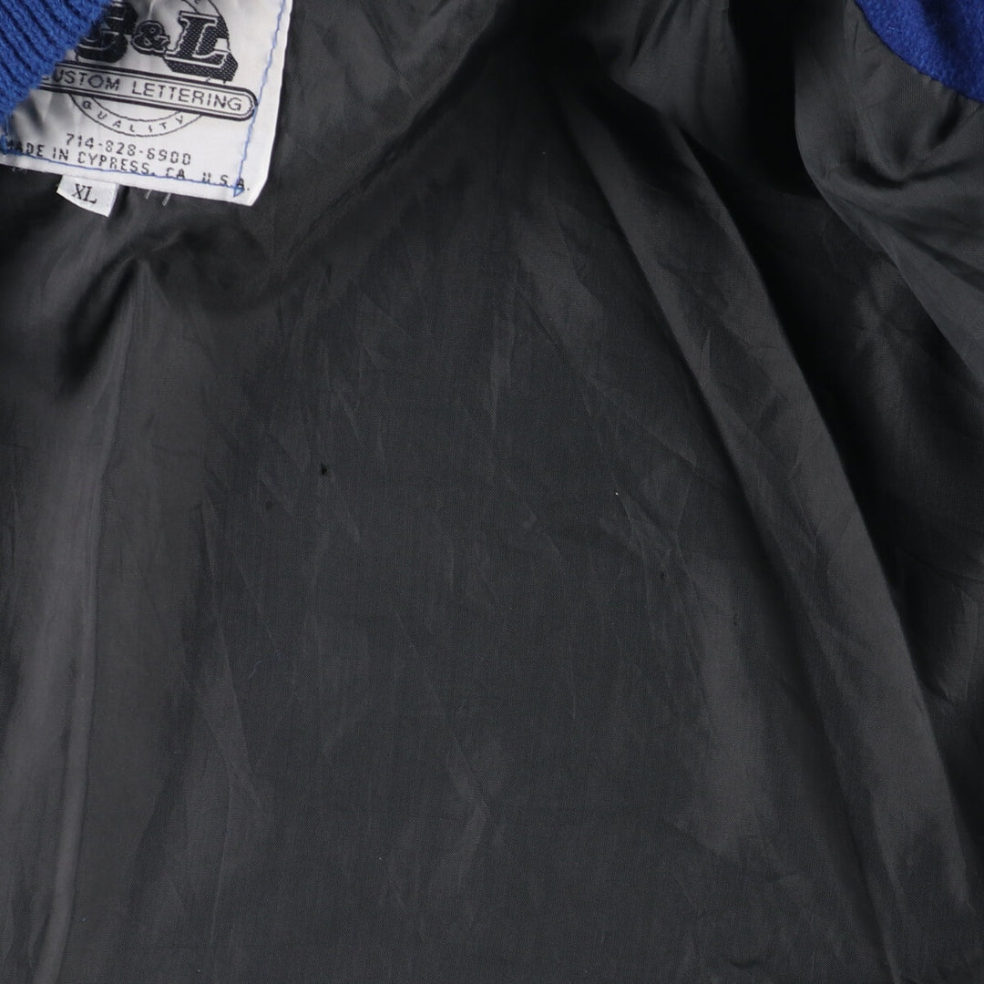 00'S C and L Sleeve Leather Wool Varsity Jacket Award Jacket Varsity Jacket Made in USA Men's XL /eaa386024