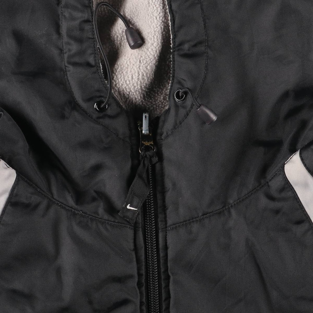 2000'S Nike reversible fleece puffer jacket, men's size XL Nylon black type Vintage Second Hand