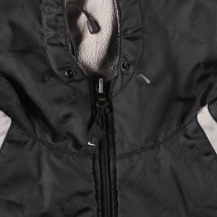 2000'S Nike reversible fleece puffer jacket, men's size XL Nylon black type Vintage Second Hand