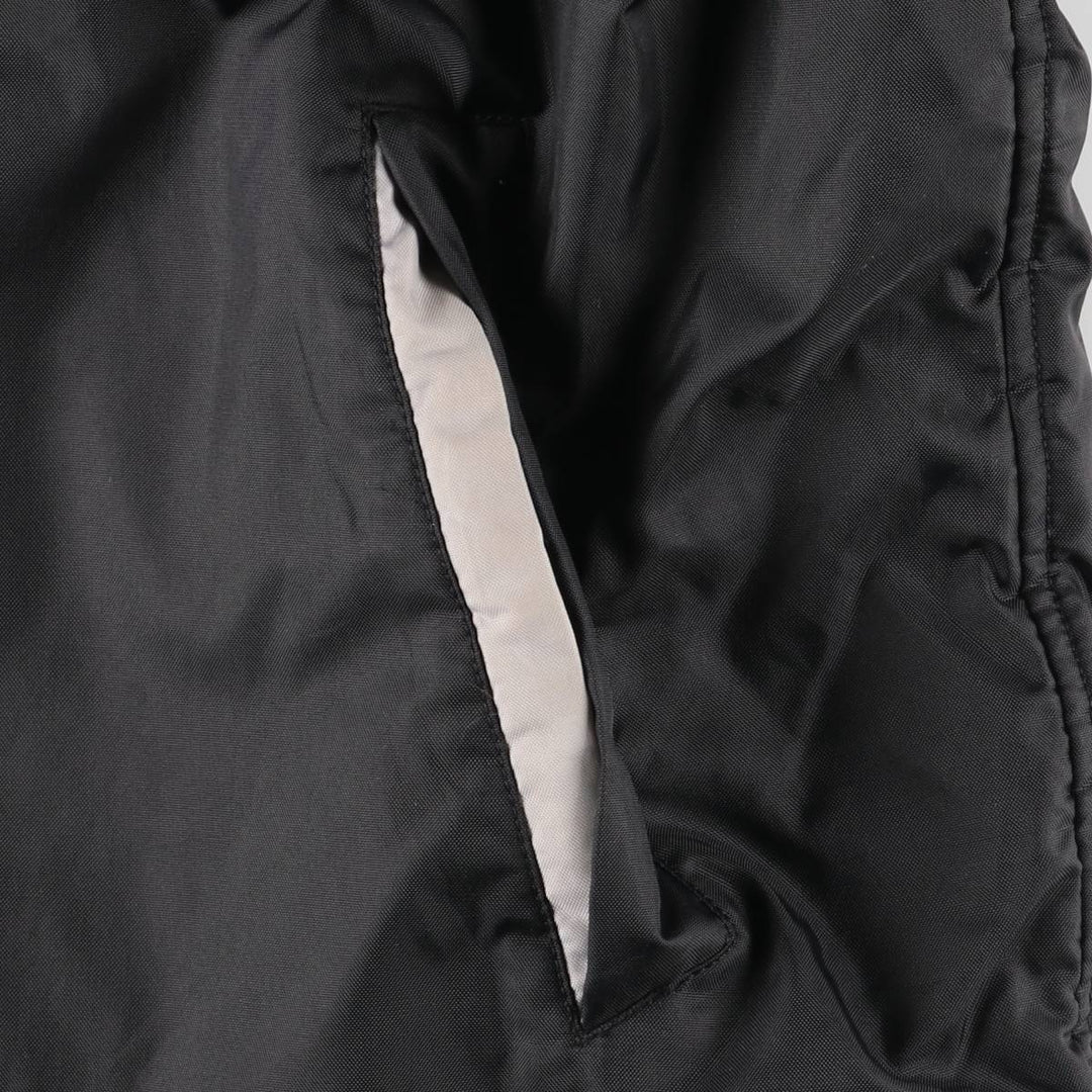 2000'S Nike reversible fleece puffer jacket, men's size XL Nylon black type Vintage Second Hand