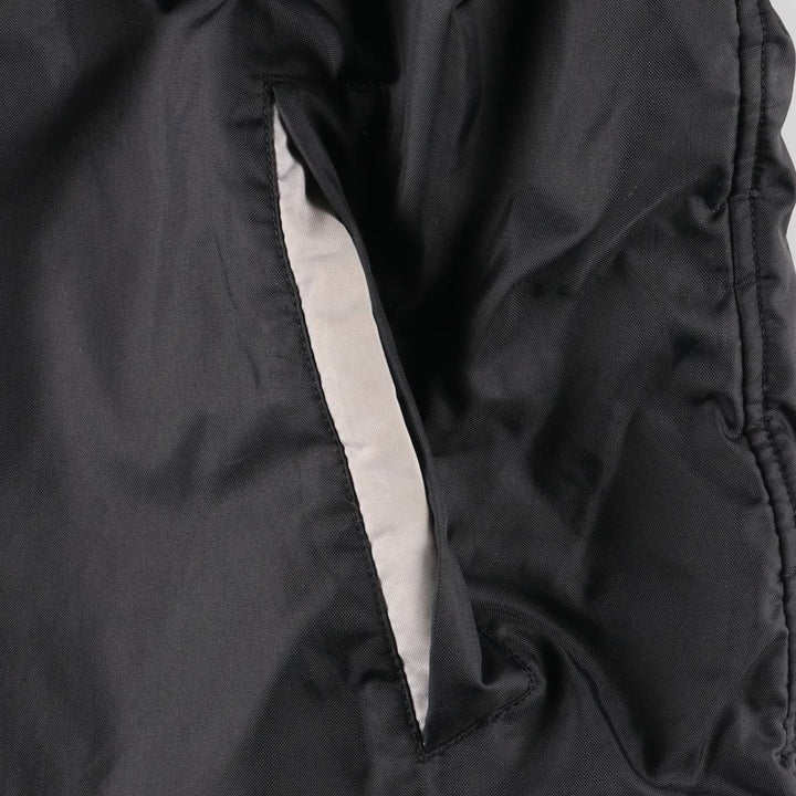 2000'S Nike reversible fleece puffer jacket, men's size XL Nylon black type Vintage Second Hand