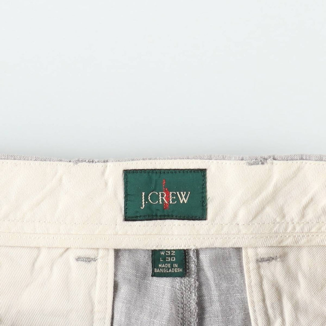 90'S J.Crew linen pants/slacks, men's size W34 (approx.), vintage. linen gray type Vintage Second Hand