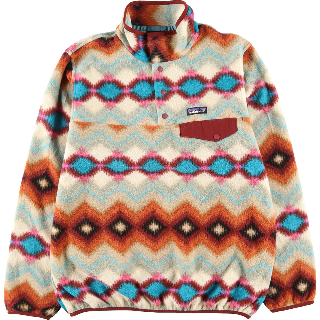 2016 Patagonia Synchilla Snap Tee 254555FA16 All-over print half snap fleece pullover Men's L /eaa386055