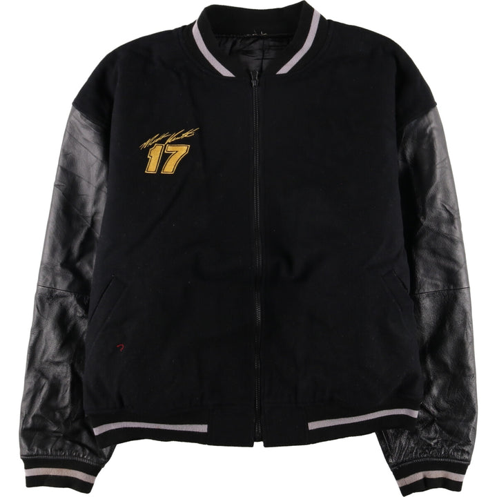 Leather sleeve wool varsity jacket award jacket varsity jacket men's XXL /eaa386128