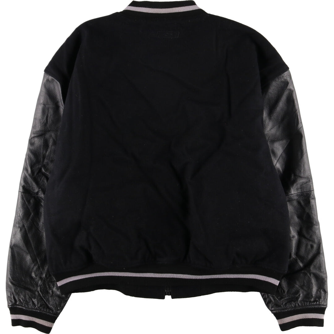 Leather sleeve wool varsity jacket award jacket varsity jacket men's XXL /eaa386128