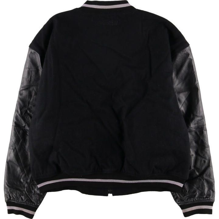 Leather sleeve wool varsity jacket award jacket varsity jacket men's XXL /eaa386128