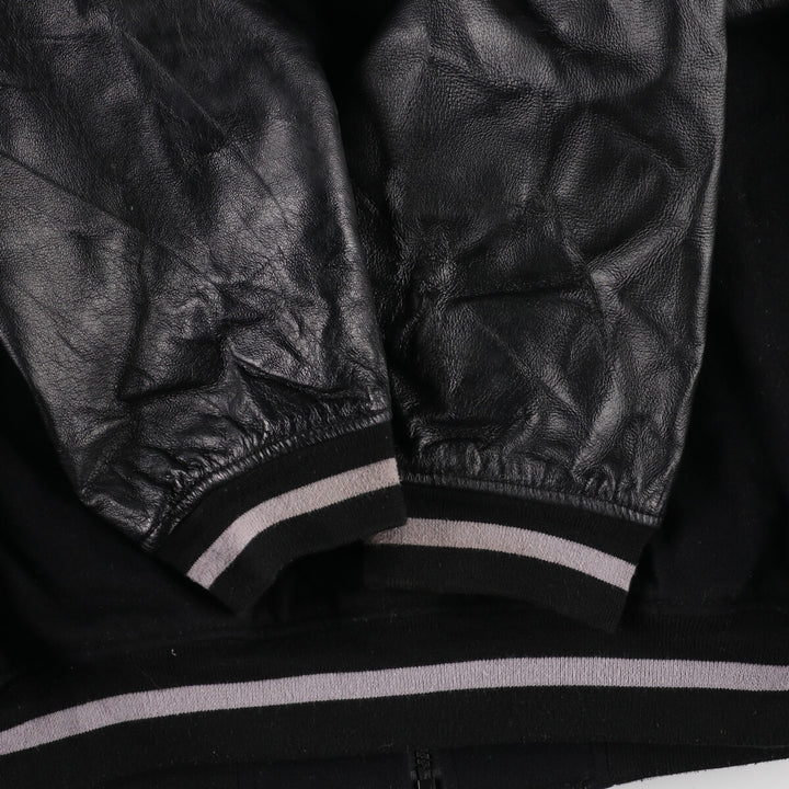 Leather sleeve wool varsity jacket award jacket varsity jacket men's XXL /eaa386128