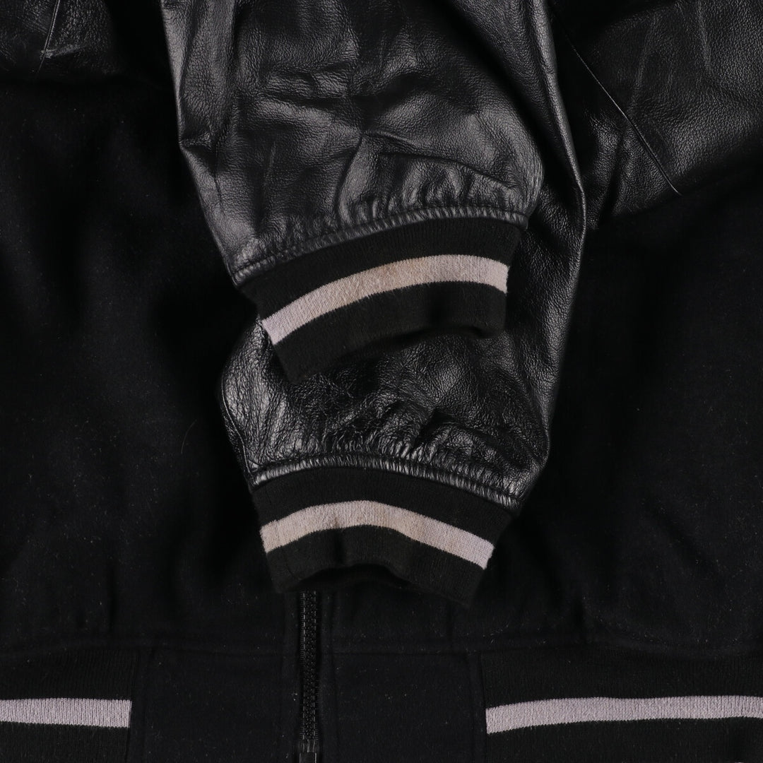 Leather sleeve wool varsity jacket award jacket varsity jacket men's XXL /eaa386128