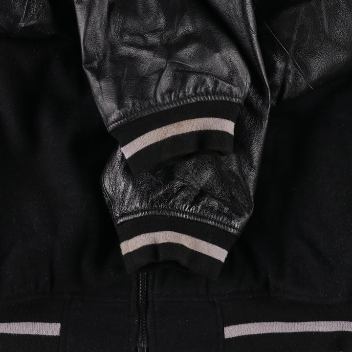 Leather sleeve wool varsity jacket award jacket varsity jacket men's XXL /eaa386128