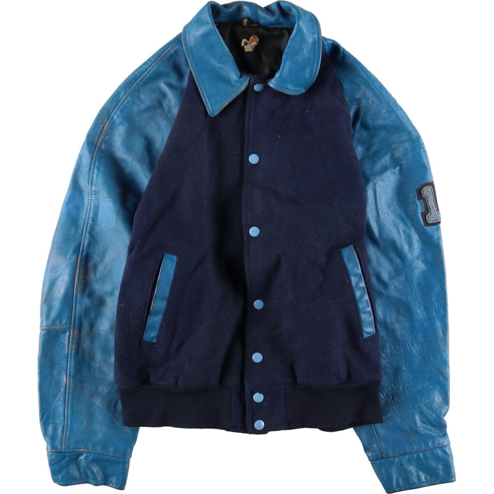 ~90'S Leather Sleeve Wool Stadium Jacket Award Jacket Varsity Jacket Men's M Vintage /eaa386130