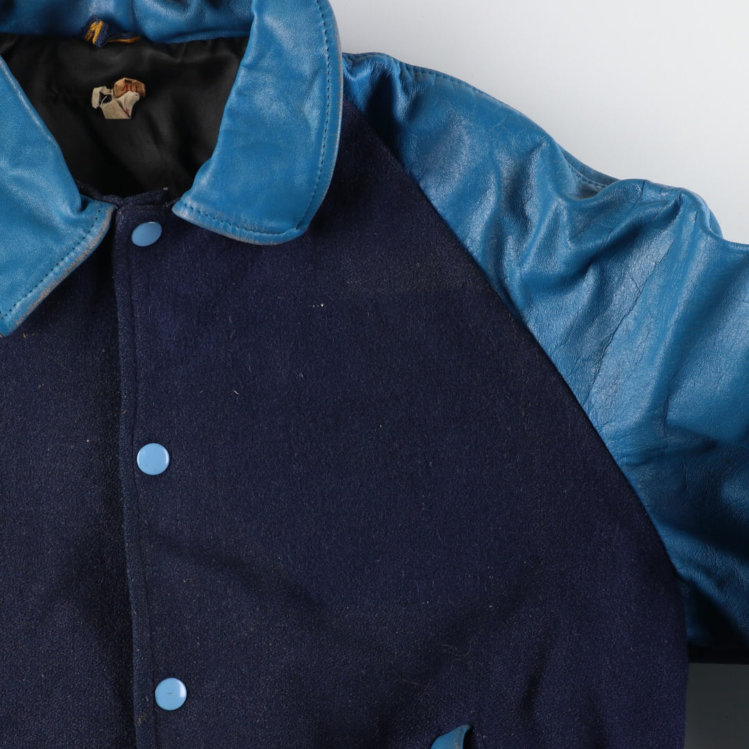 ~90'S Leather Sleeve Wool Stadium Jacket Award Jacket Varsity Jacket Men's M Vintage /eaa386130