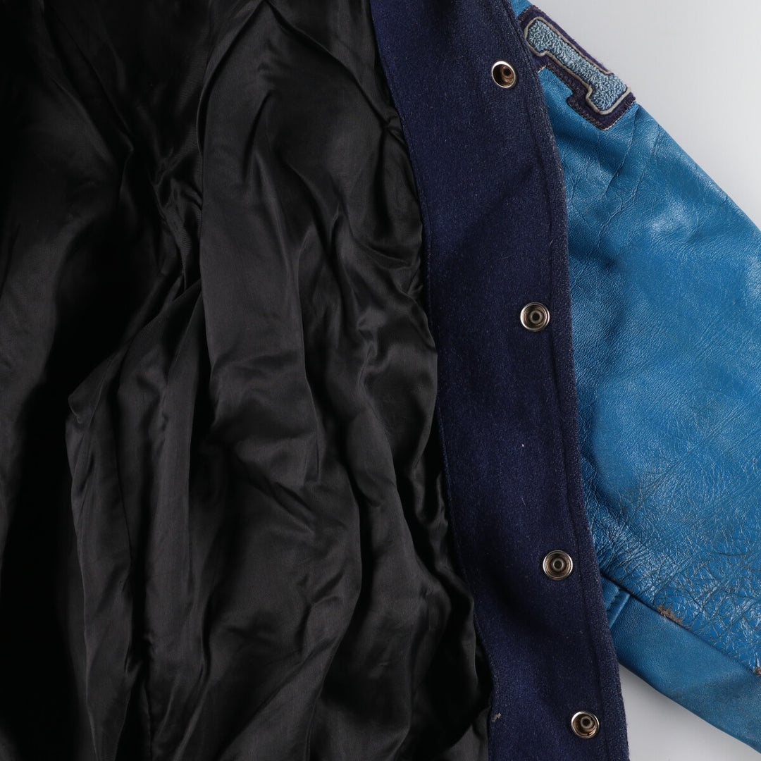~90'S Leather Sleeve Wool Stadium Jacket Award Jacket Varsity Jacket Men's M Vintage /eaa386130