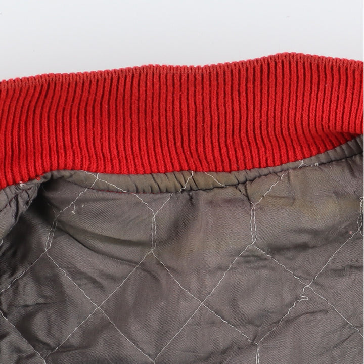 80s-90'S Leather Sleeve Wool Stadium Jacket Award Jacket Varsity Jacket Men's XL Vintage /eaa386131