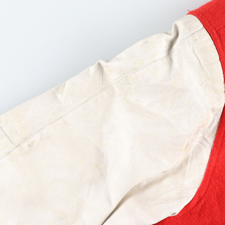 80s-90'S Leather Sleeve Wool Stadium Jacket Award Jacket Varsity Jacket Men's XL Vintage /eaa386131