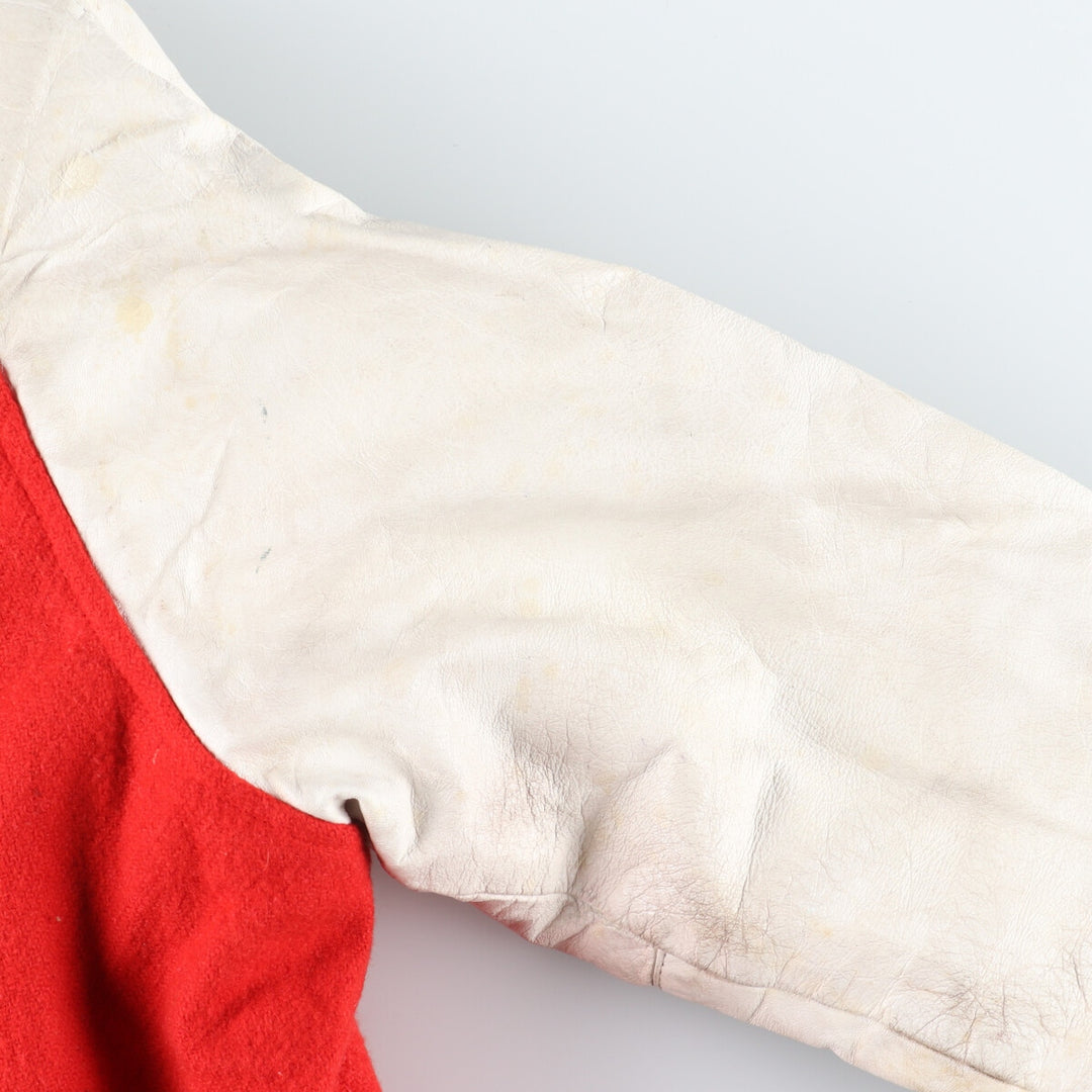 80s-90'S Leather Sleeve Wool Stadium Jacket Award Jacket Varsity Jacket Men's XL Vintage /eaa386131