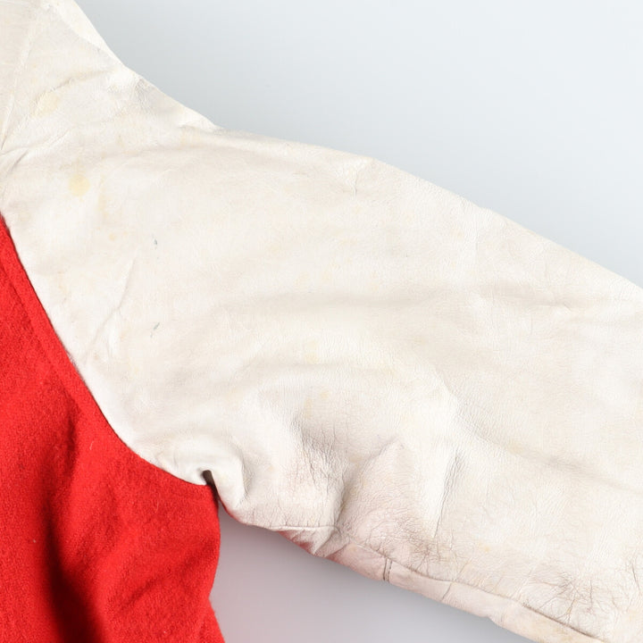 80s-90'S Leather Sleeve Wool Stadium Jacket Award Jacket Varsity Jacket Men's XL Vintage /eaa386131