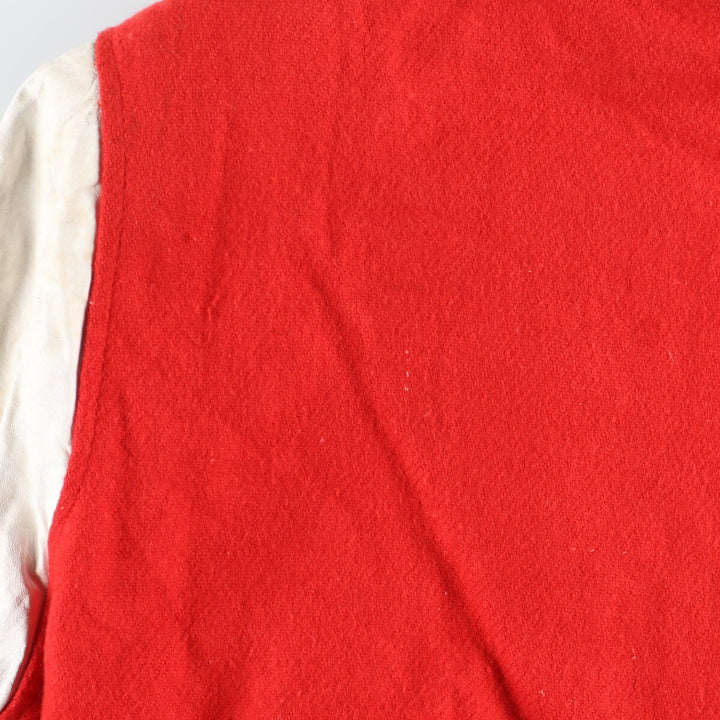 80s-90'S Leather Sleeve Wool Stadium Jacket Award Jacket Varsity Jacket Men's XL Vintage /eaa386131