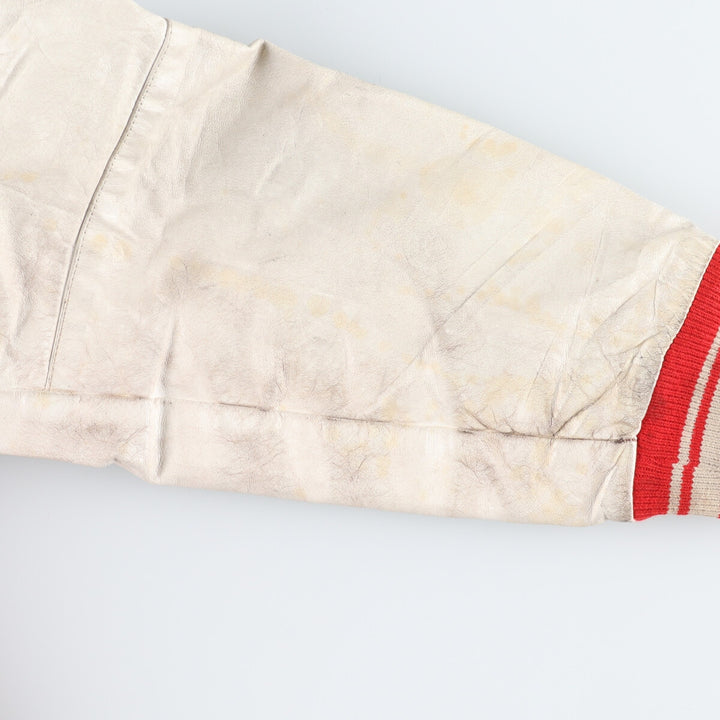 80s-90'S Leather Sleeve Wool Stadium Jacket Award Jacket Varsity Jacket Men's XL Vintage /eaa386131