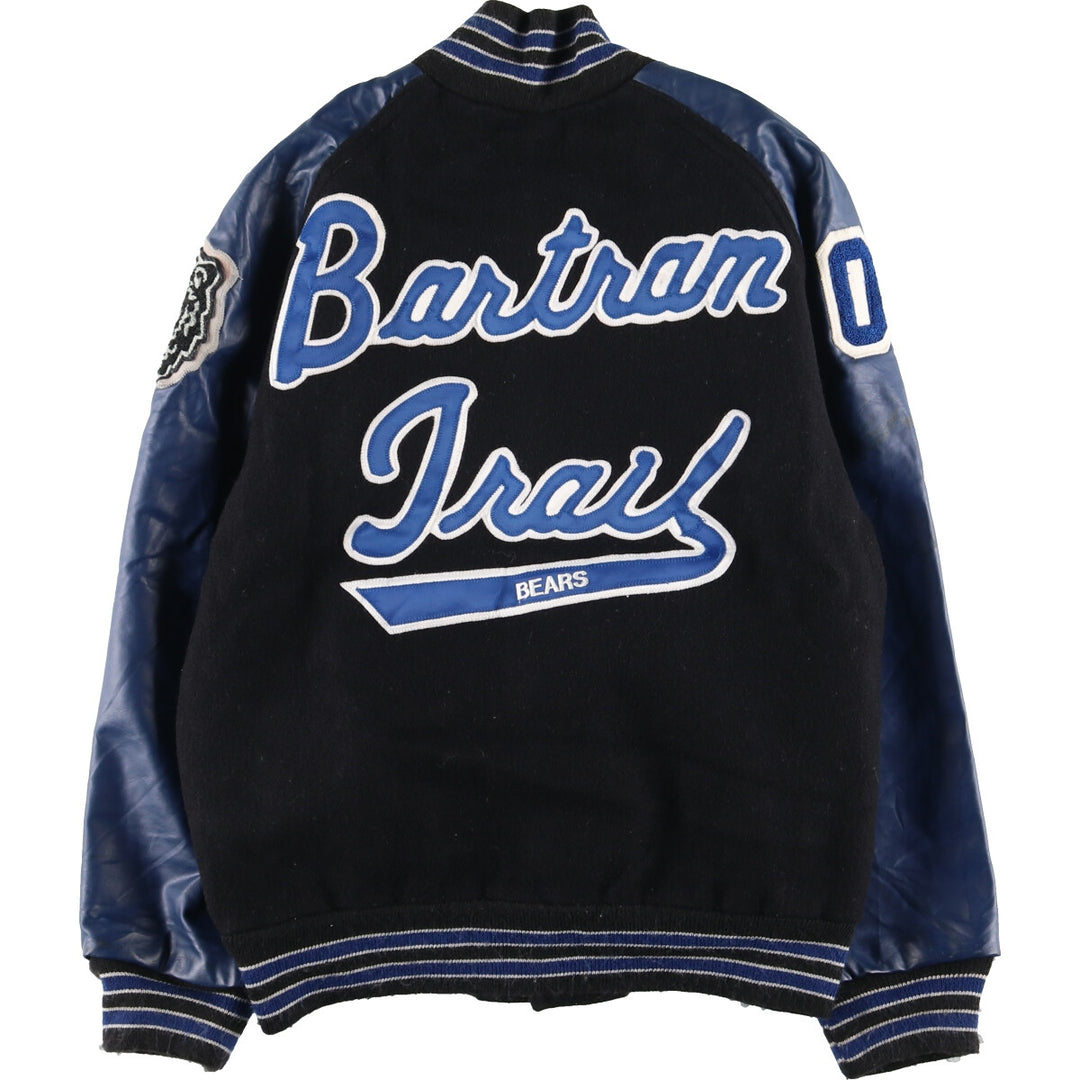 90'S Matt's Jackets Leather Sleeve Wool Varsity Jacket Award Jacket Varsity Jacket Made in USA Men's M /eaa386278