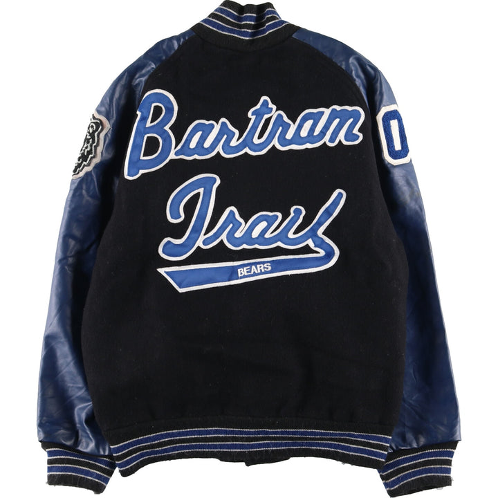 90'S Matt's Jackets Leather Sleeve Wool Varsity Jacket Award Jacket Varsity Jacket Made in USA Men's M /eaa386278