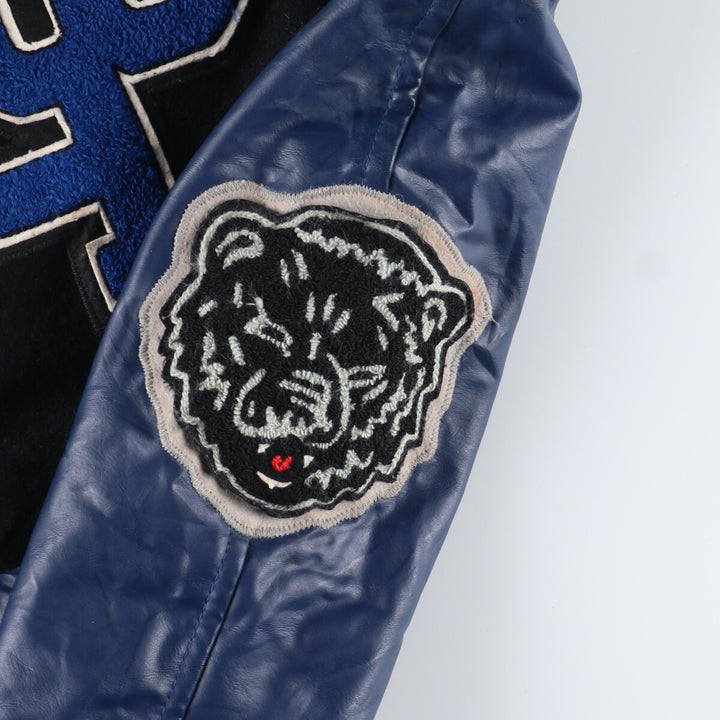 90'S Matt's Jackets Leather Sleeve Wool Varsity Jacket Award Jacket Varsity Jacket Made in USA Men's M /eaa386278