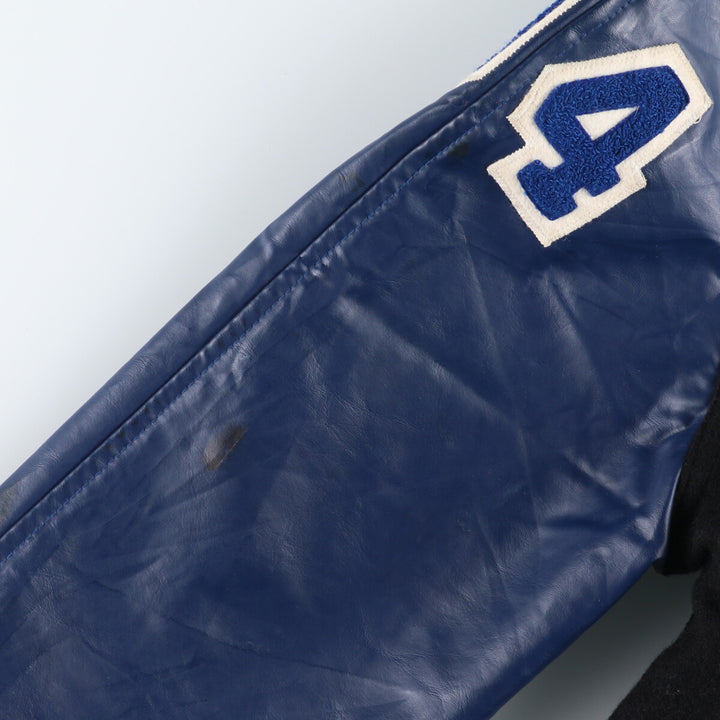 90'S Matt's Jackets Leather Sleeve Wool Varsity Jacket Award Jacket Varsity Jacket Made in USA Men's M /eaa386278