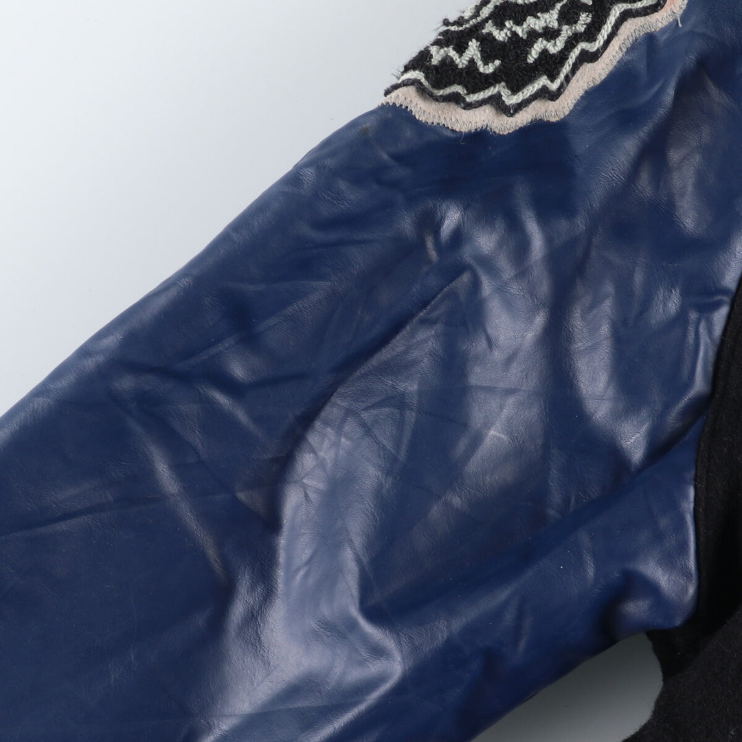 90'S Matt's Jackets Leather Sleeve Wool Varsity Jacket Award Jacket Varsity Jacket Made in USA Men's M /eaa386278