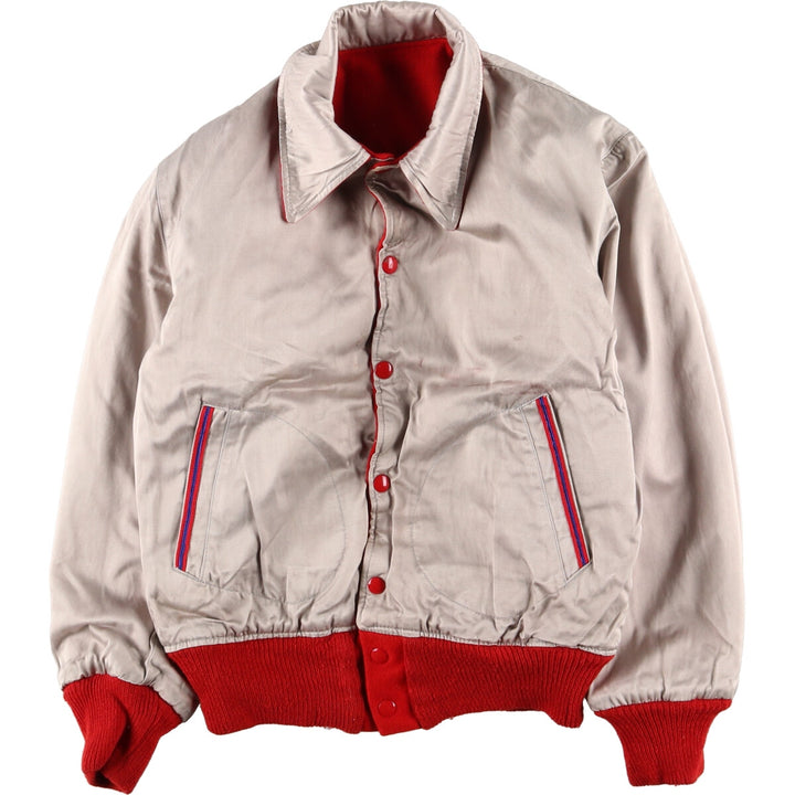 Back embroidery, reversible nylon x wool varsity jacket with collar, award jacket, varsity jacket, men's M /eaa386284