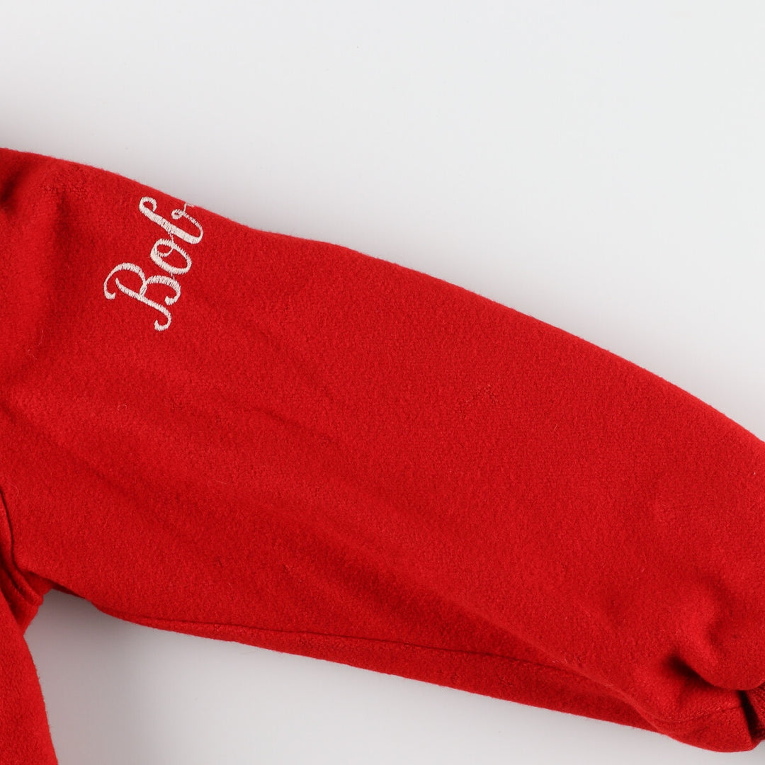 Back embroidery, reversible nylon x wool varsity jacket with collar, award jacket, varsity jacket, men's M /eaa386284