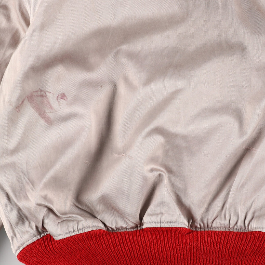 Back embroidery, reversible nylon x wool varsity jacket with collar, award jacket, varsity jacket, men's M /eaa386284