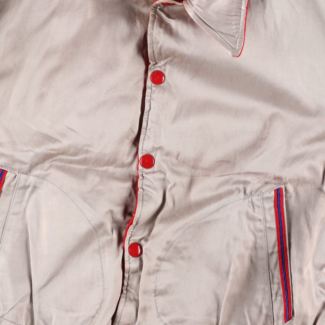 Back embroidery, reversible nylon x wool varsity jacket with collar, award jacket, varsity jacket, men's M /eaa386284