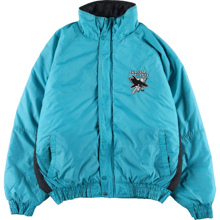 COMPETITOR NHL SAN JOSE SHARKS San Jose Sharks padded jacket puffer jacket men's XL equivalent /eaa386286