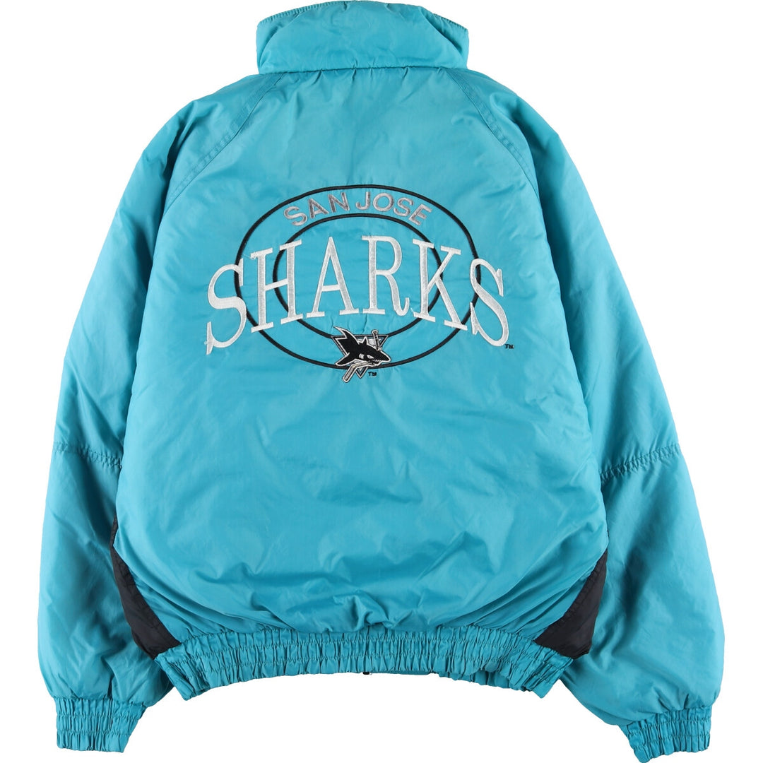 COMPETITOR NHL SAN JOSE SHARKS San Jose Sharks padded jacket puffer jacket men's XL equivalent /eaa386286