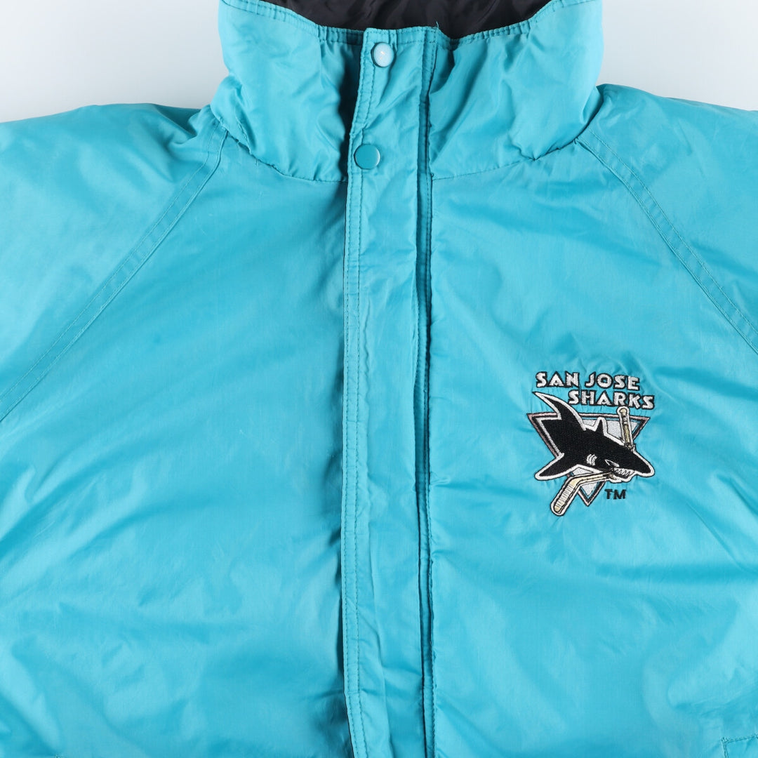 COMPETITOR NHL SAN JOSE SHARKS San Jose Sharks padded jacket puffer jacket men's XL equivalent /eaa386286