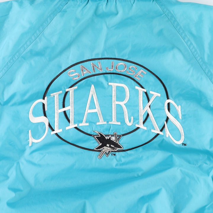 COMPETITOR NHL SAN JOSE SHARKS San Jose Sharks padded jacket puffer jacket men's XL equivalent /eaa386286