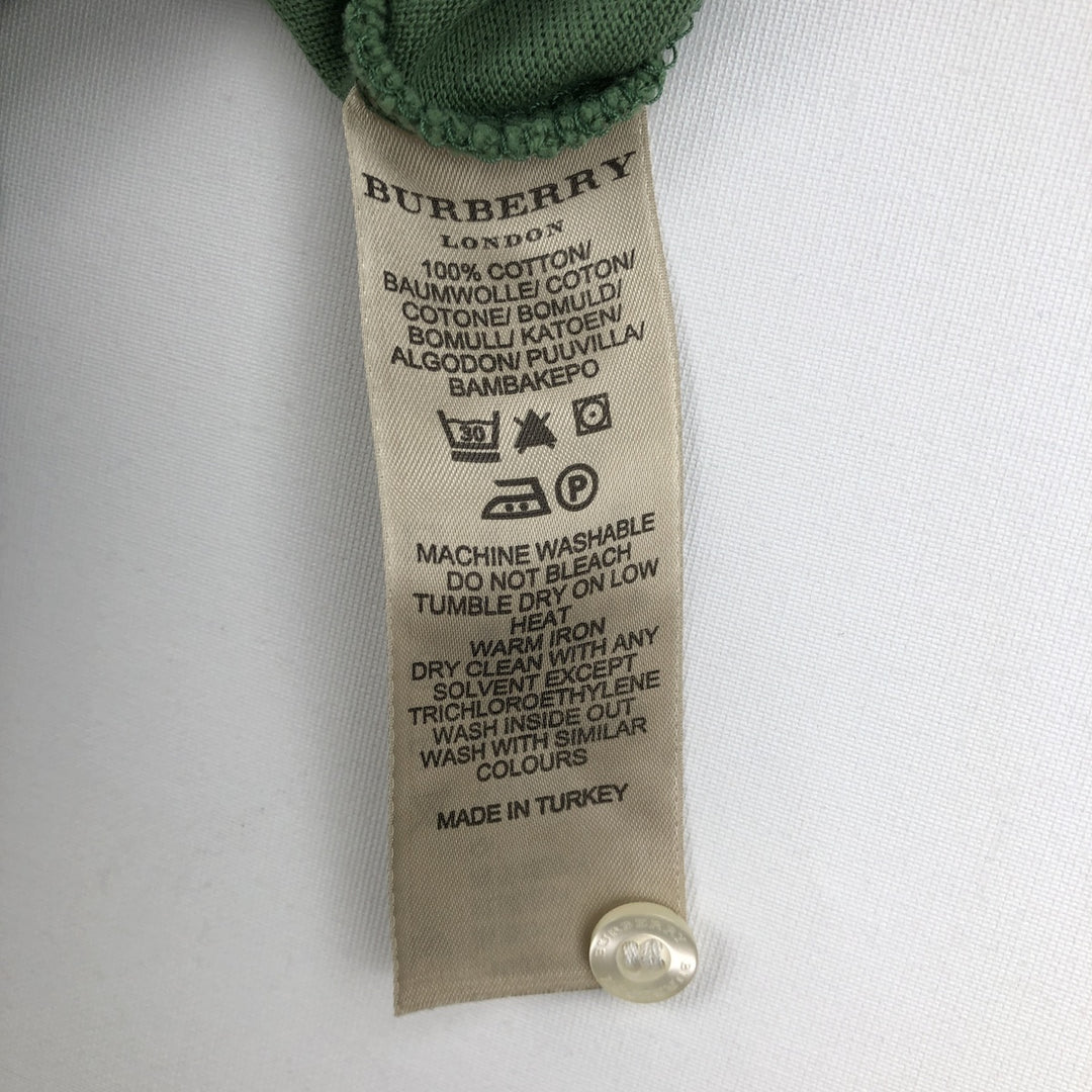 Burberry's BURBERRY LONDON Men's M size cotton green type Vintage Second Hand