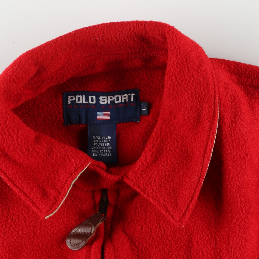 90'S Ralph Lauren POLO SPORT Polo Sport Fleece Jacket Made in USA Men's L Vintage /eaa386327