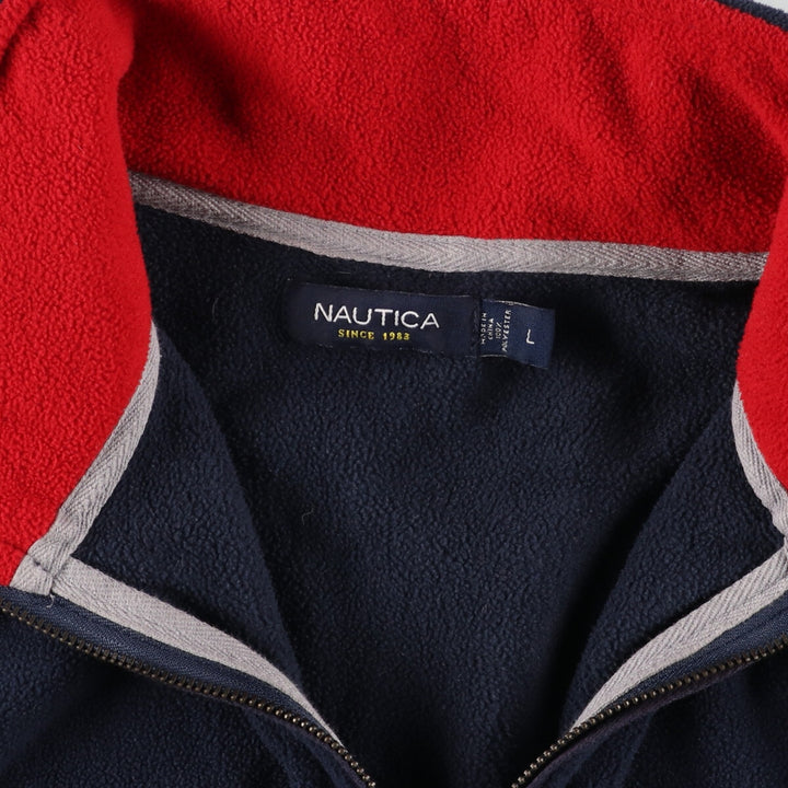 NAUTICA Half Zip Fleece Pullover Men's L /eaa386659