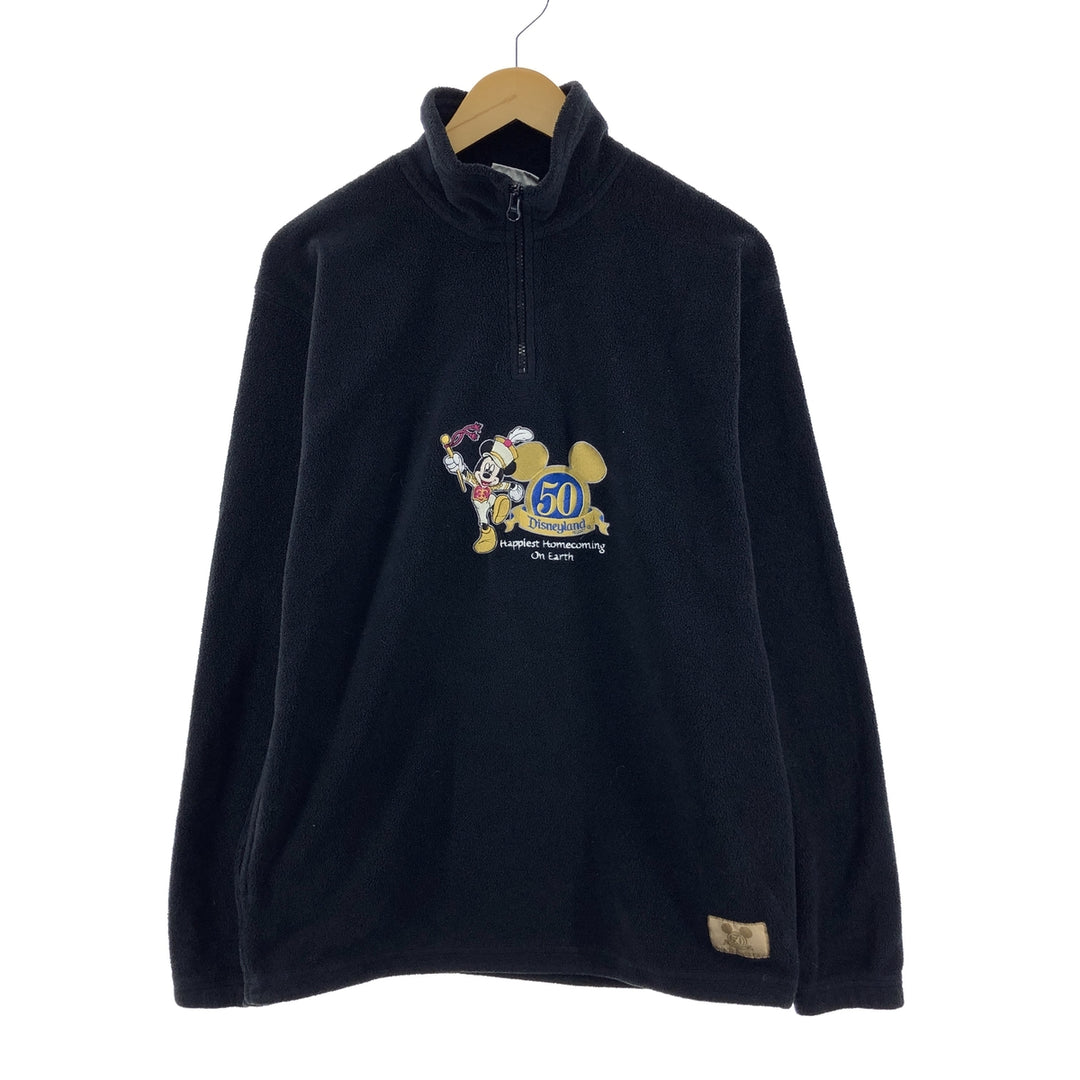 Disney Land Resort Mickey Mouse Half Zip Fleece Pullover Men's L /eaa386684