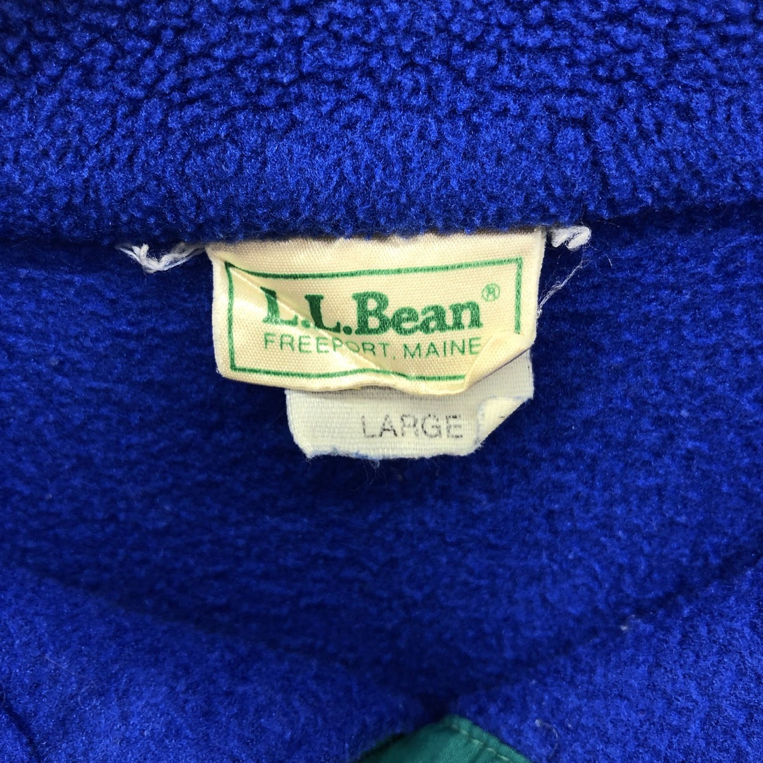 80'S LLBean Half Snap Fleece Pullover Made in USA Men's L Vintage /eaa386925