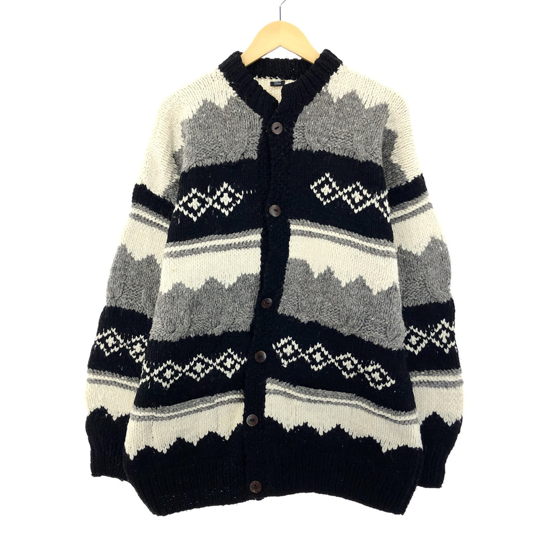 All-over print Ecuador knit cardigan, men's XL /eaa387013