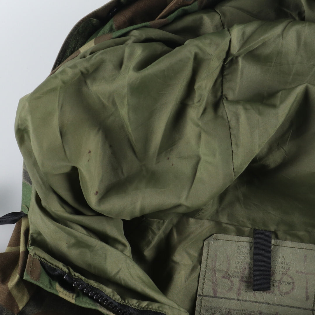 1992 delivery, genuine US military item, ECWCS 1st GEN, mid-term camouflage pattern, military Gore-Tex parka, made in USA, MEDIUM REGULAR, men's M /eaa387133