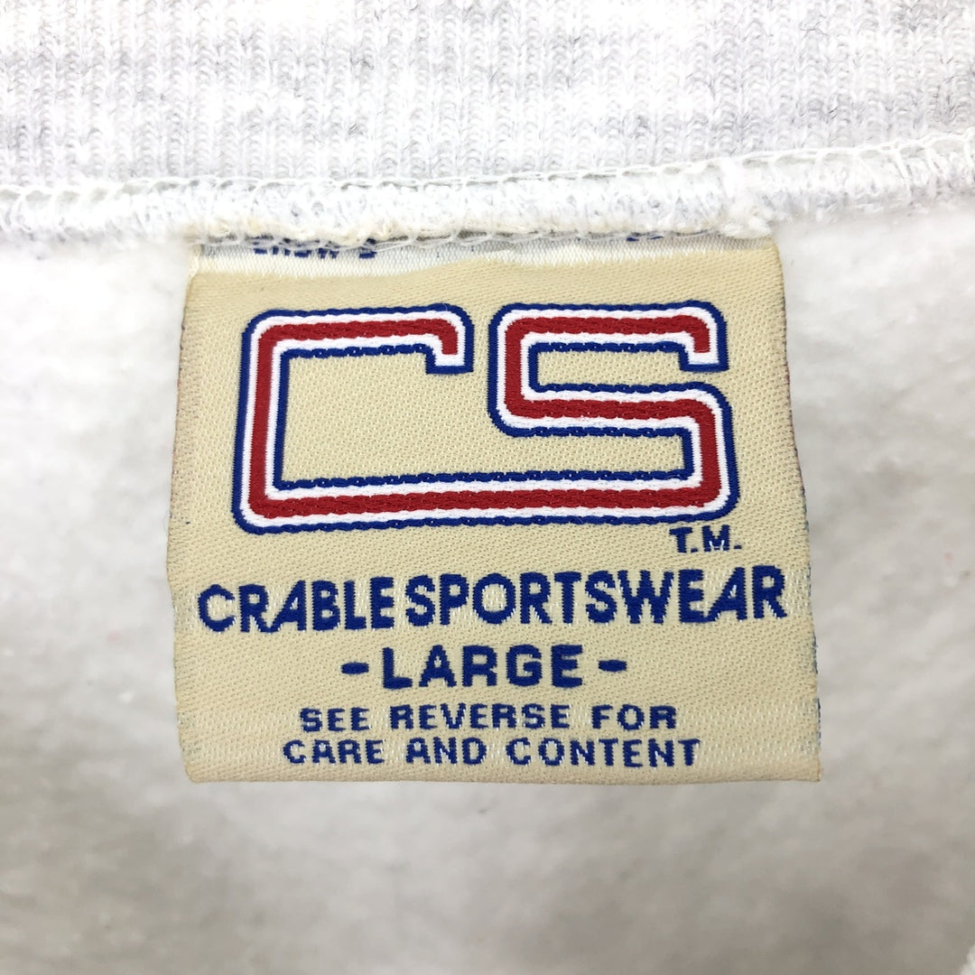 90'S CRABLE SPORTSWEAR Reverse Weave College Sweatshirt Trainer Made in USA Men's L Vintage /eaa387166