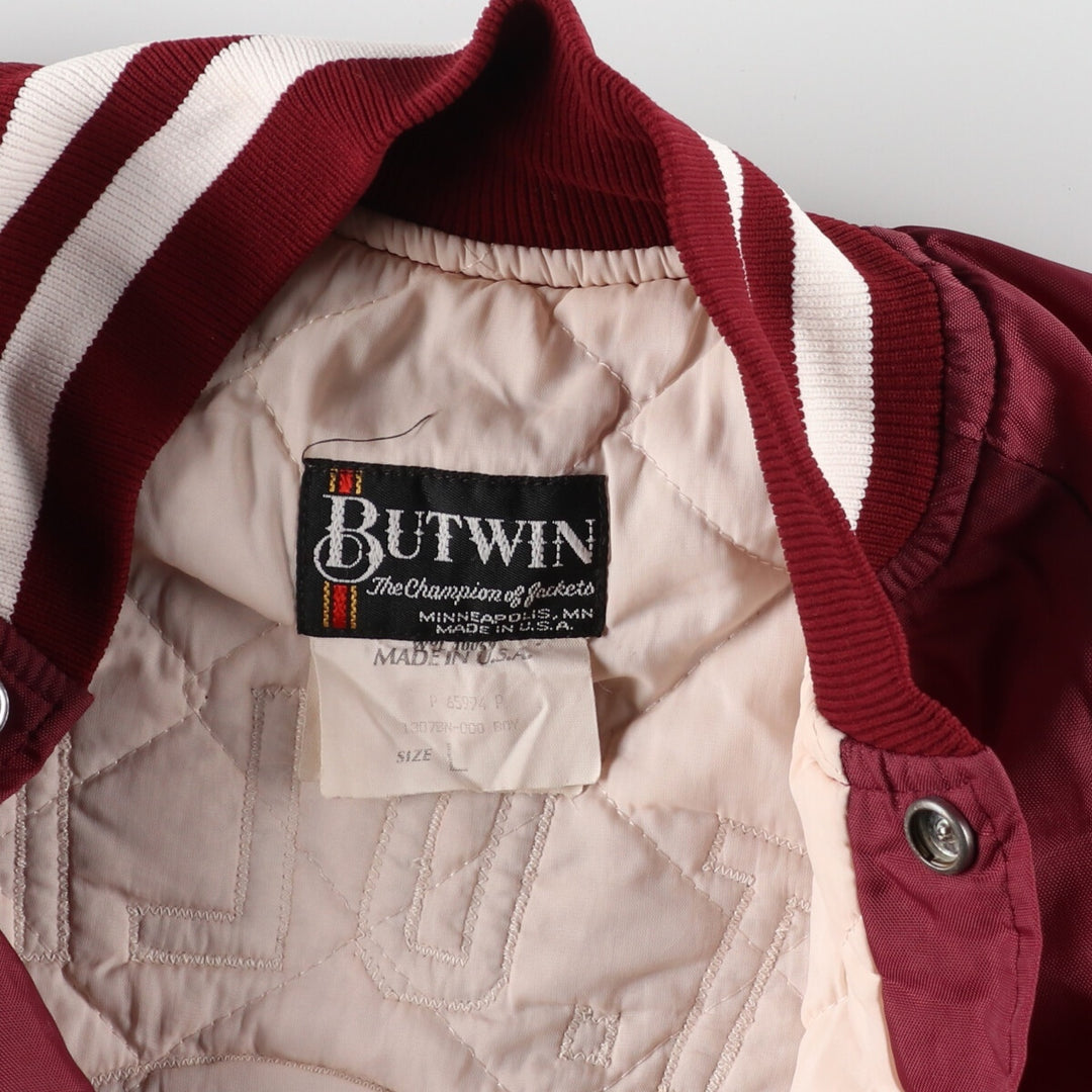 80'S BUTWIN Nylon Stadium Jacket Award Jacket Varsity Jacket Made in USA Men's M Vintage /eaa387303