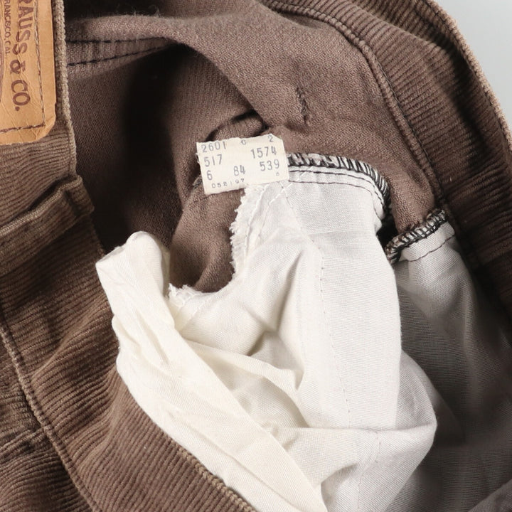 80'S Levi's 517-1574 Bootcut Corduroy Pants Made in USA Men's W29 Vintage /eaa387316